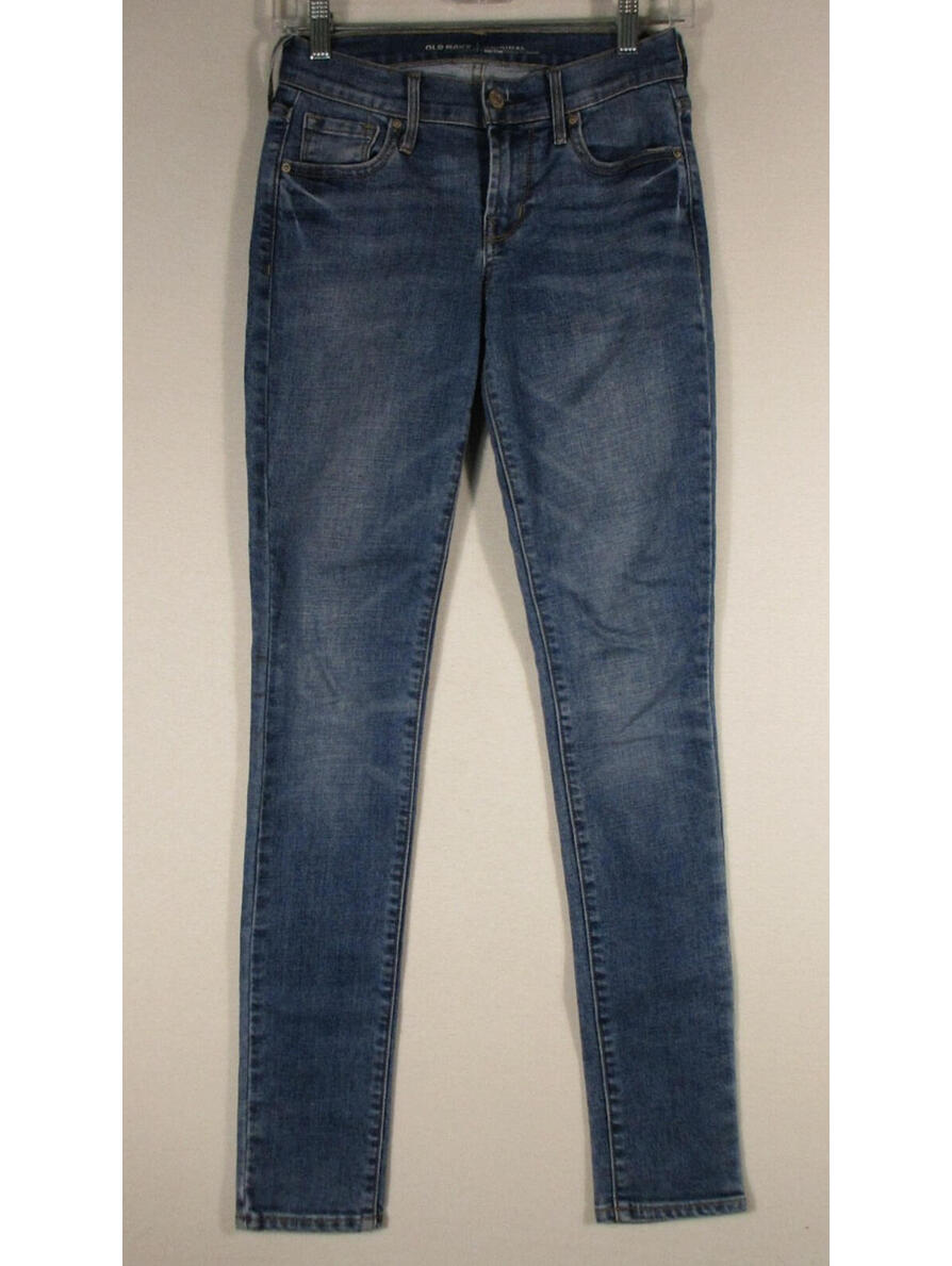 Old Navy Womens Original Mid-Rise/Taille Mi-Basse Skinny Jeans Size 00 Blue